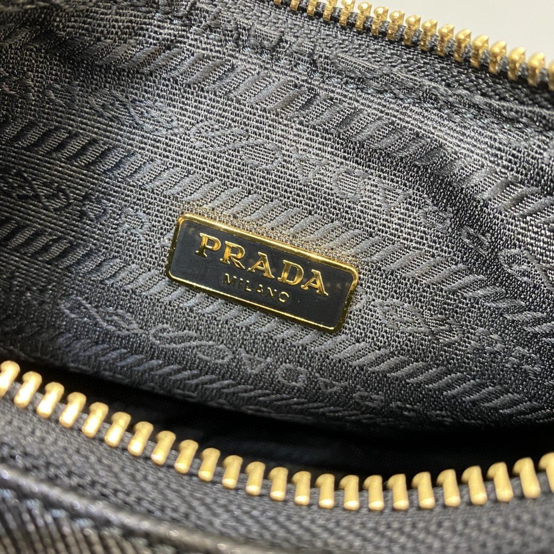 Prada System Nappa Patchwork Shoulder Bag Black For Women, Women’s Bags 9.4in/24cm