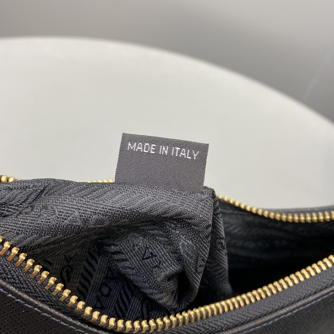 Prada System Nappa Patchwork Shoulder Bag Black For Women, Women’s Bags 9.4in/24cm