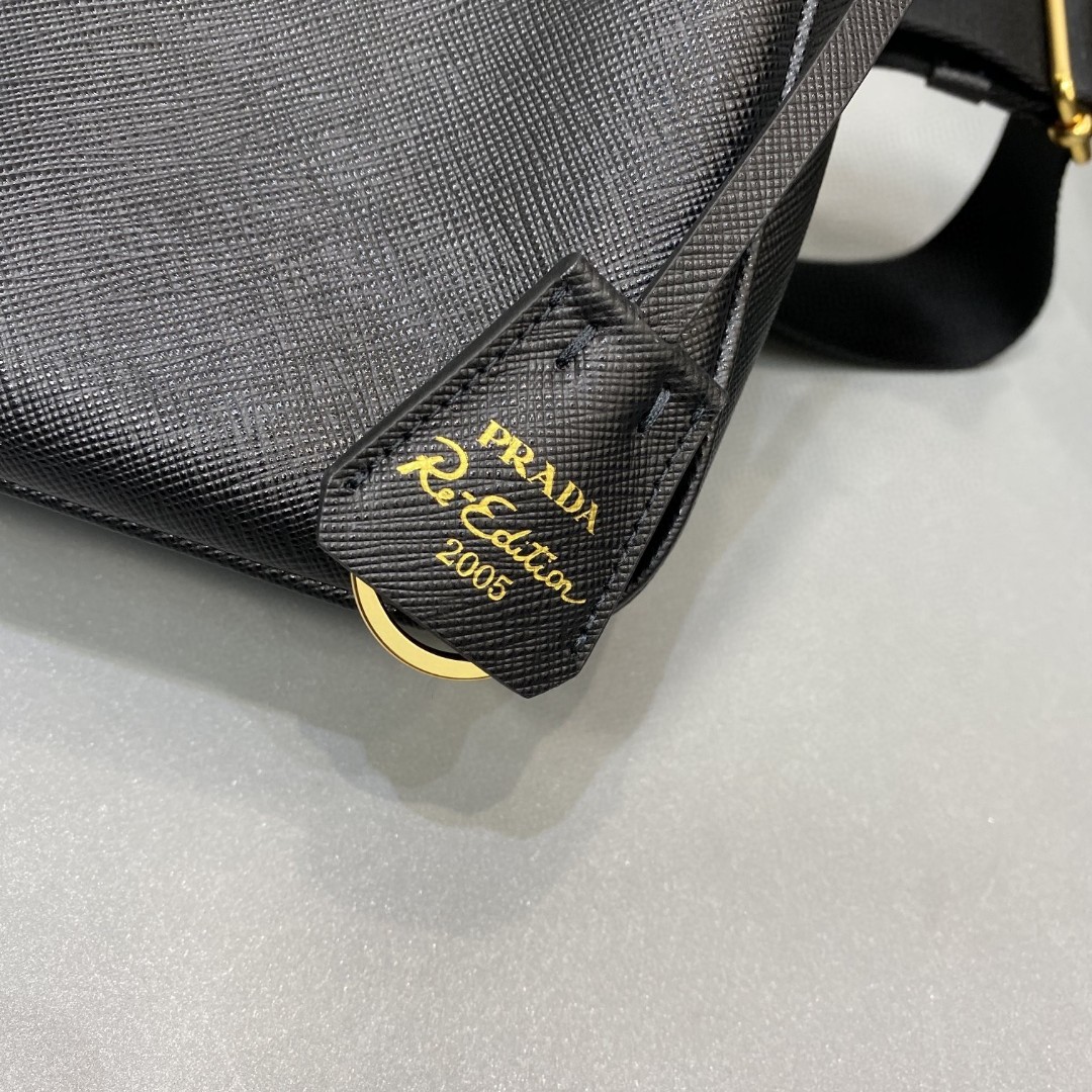 Prada System Nappa Patchwork Shoulder Bag Black For Women, Women’s Bags 9.4in/24cm