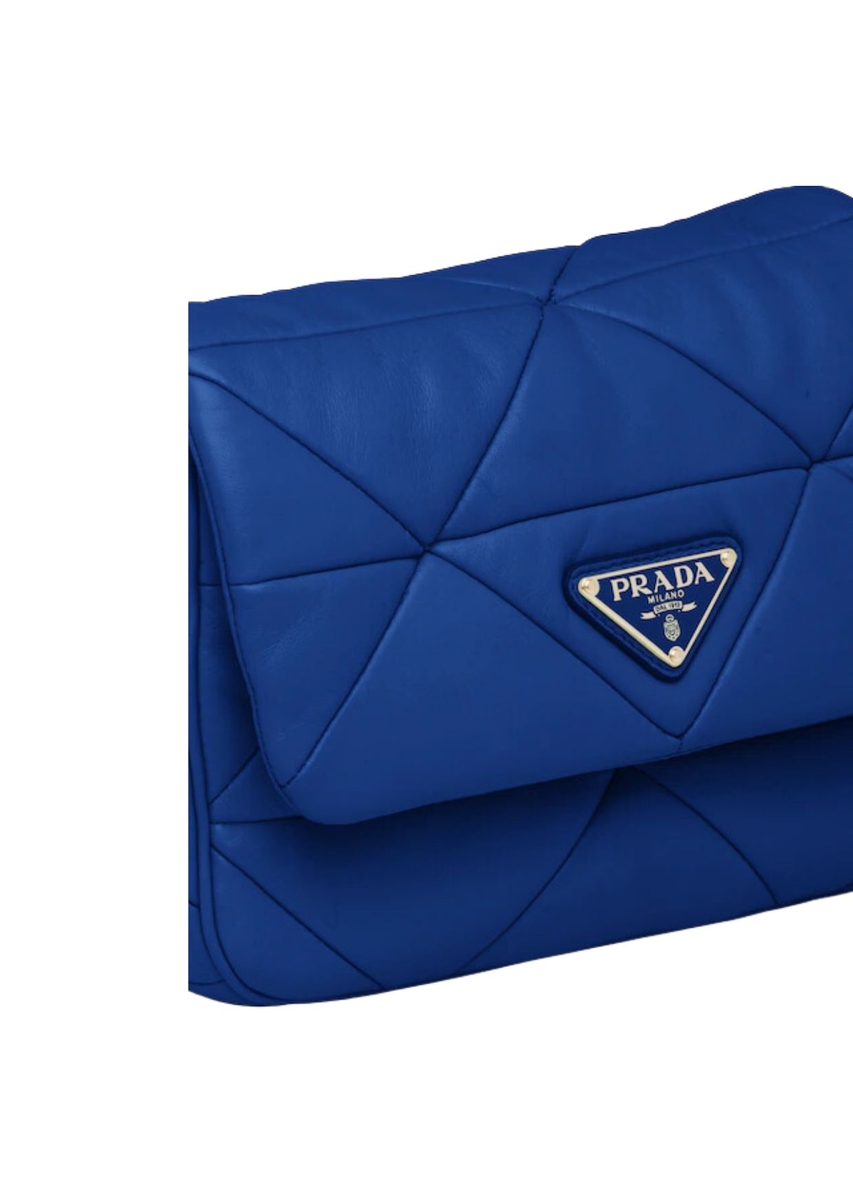 Prada System Patchwork Bag Blue For Women 1BD292_2DMO_F0V41_V_L9O