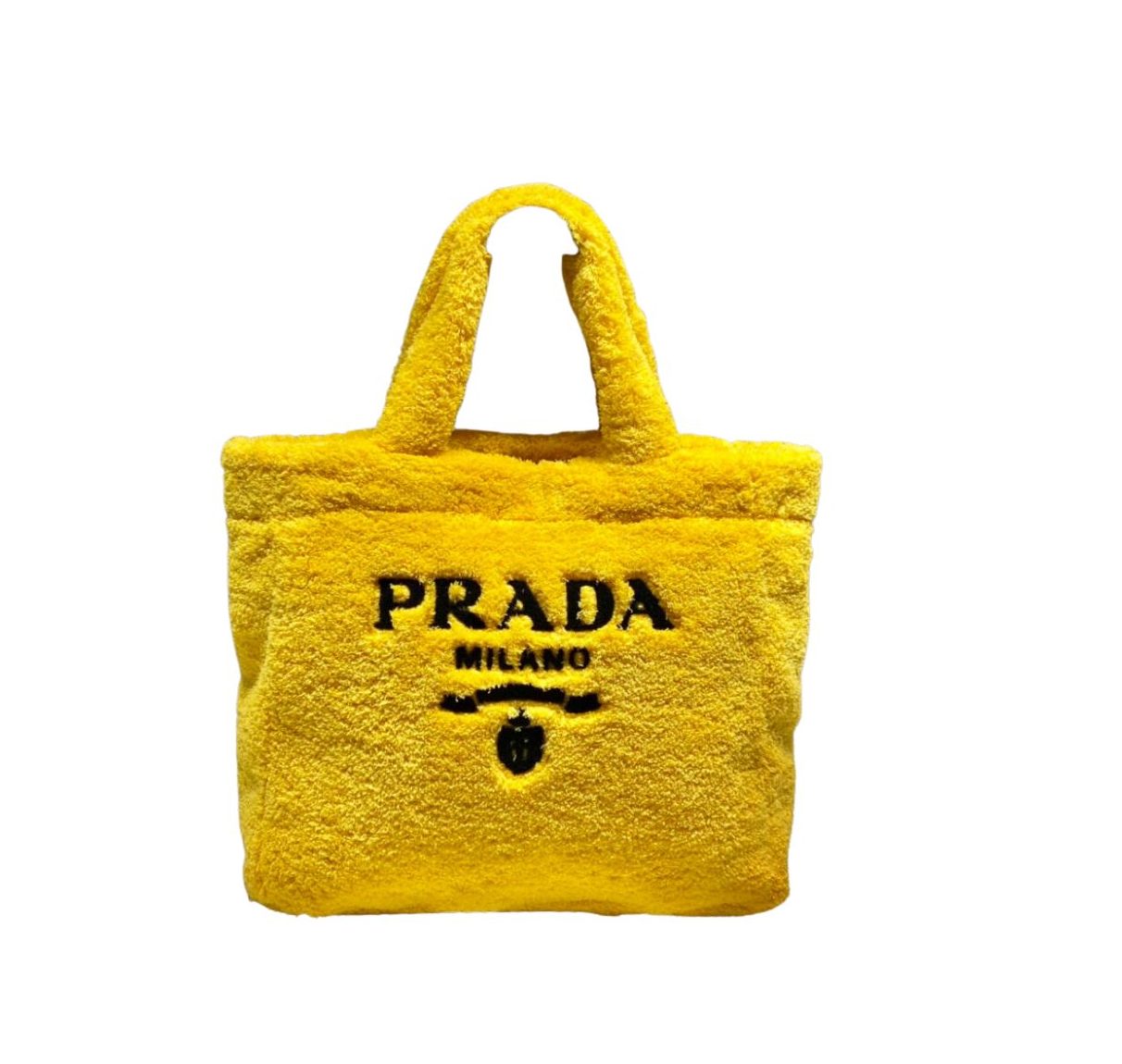 Prada Terry Tote Bag In Yellow For Women 15.7in/ 40cm