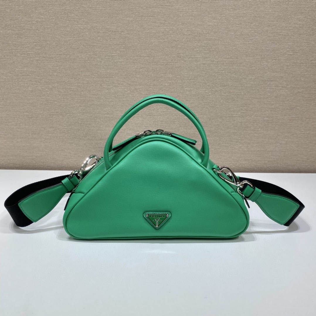 Prada Triangle Bag Green For Women, Women’s Bags 9.8in/25cm 1BB082_2BYA_F0458_V_NEO