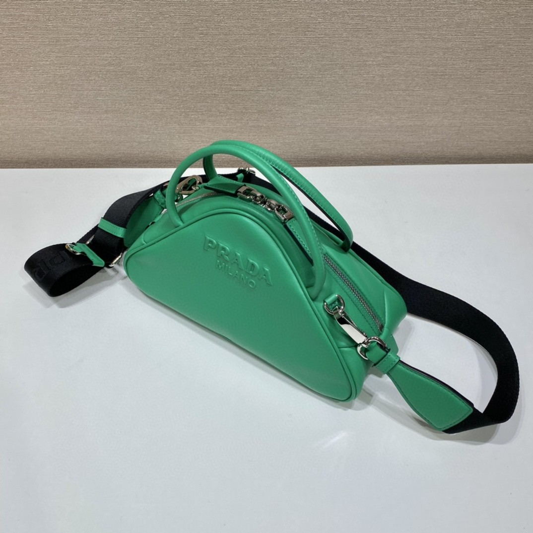 Prada Triangle Bag Green For Women, Women’s Bags 9.8in/25cm 1BB082_2BYA_F0458_V_NEO