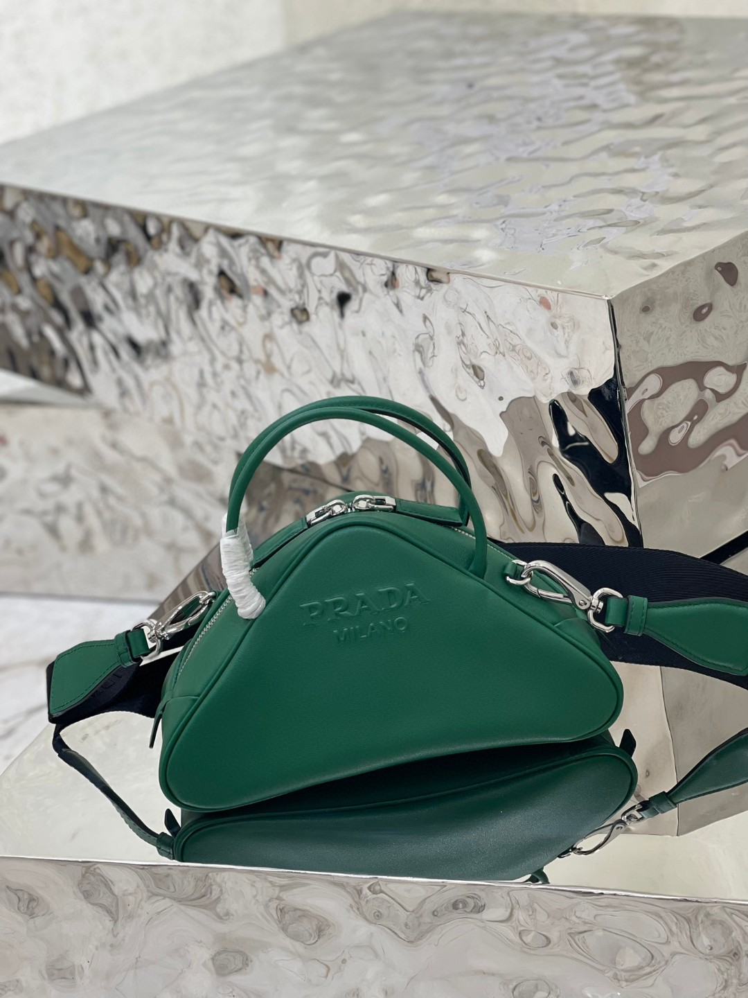 Prada Triangle Bag Yellow/Green For Women 9.8 in / 25 cm 1BB082_2BYA_F0377_V_NEO