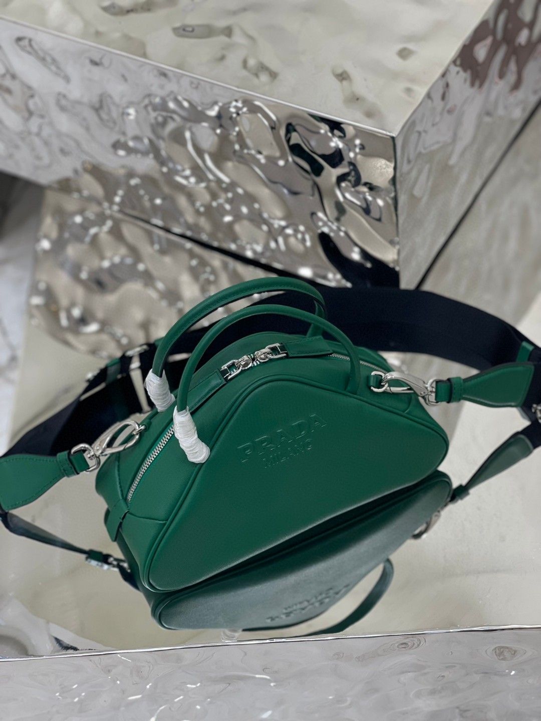 Prada Triangle Bag Yellow/Green For Women 9.8 in / 25 cm 1BB082_2BYA_F0377_V_NEO
