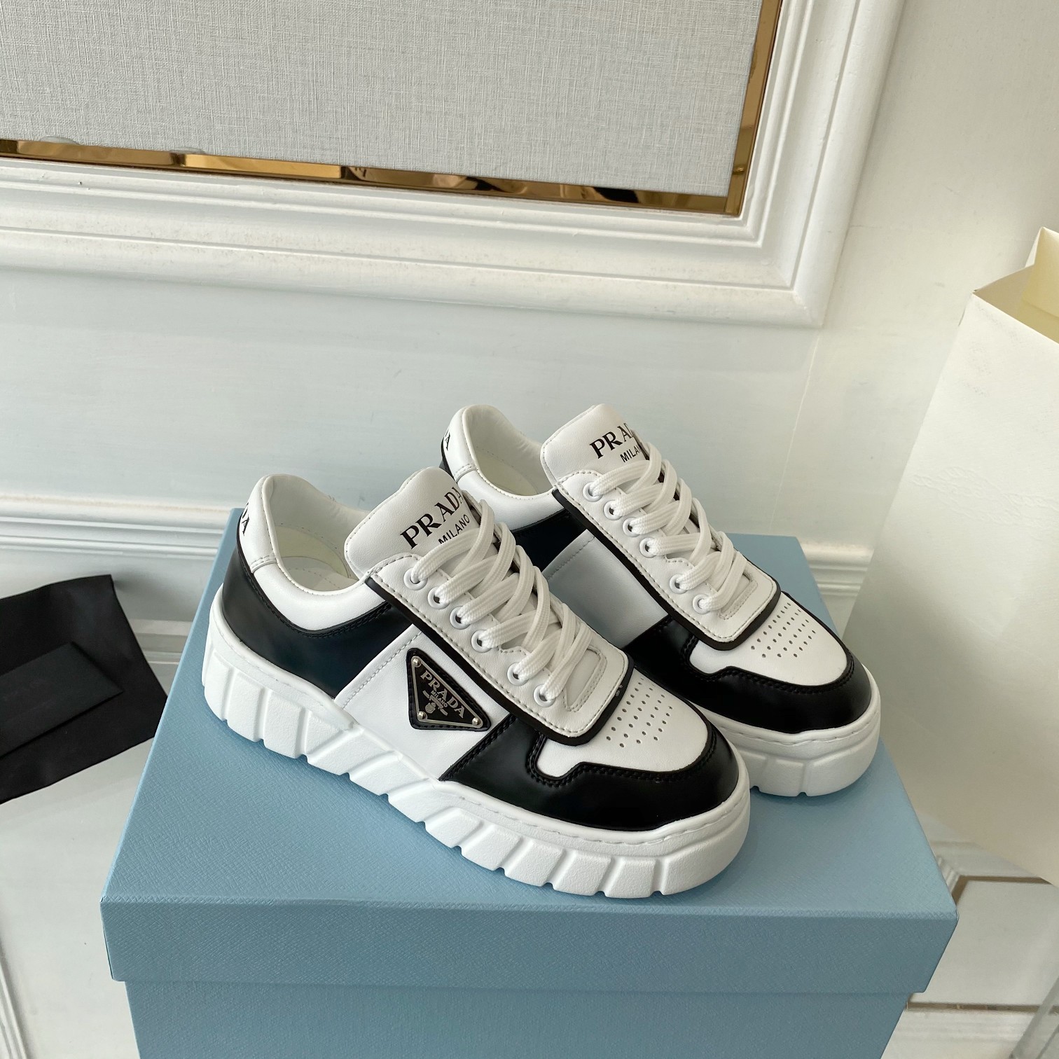 Prada Women’s Gabardine Sneakers Black For Women LV