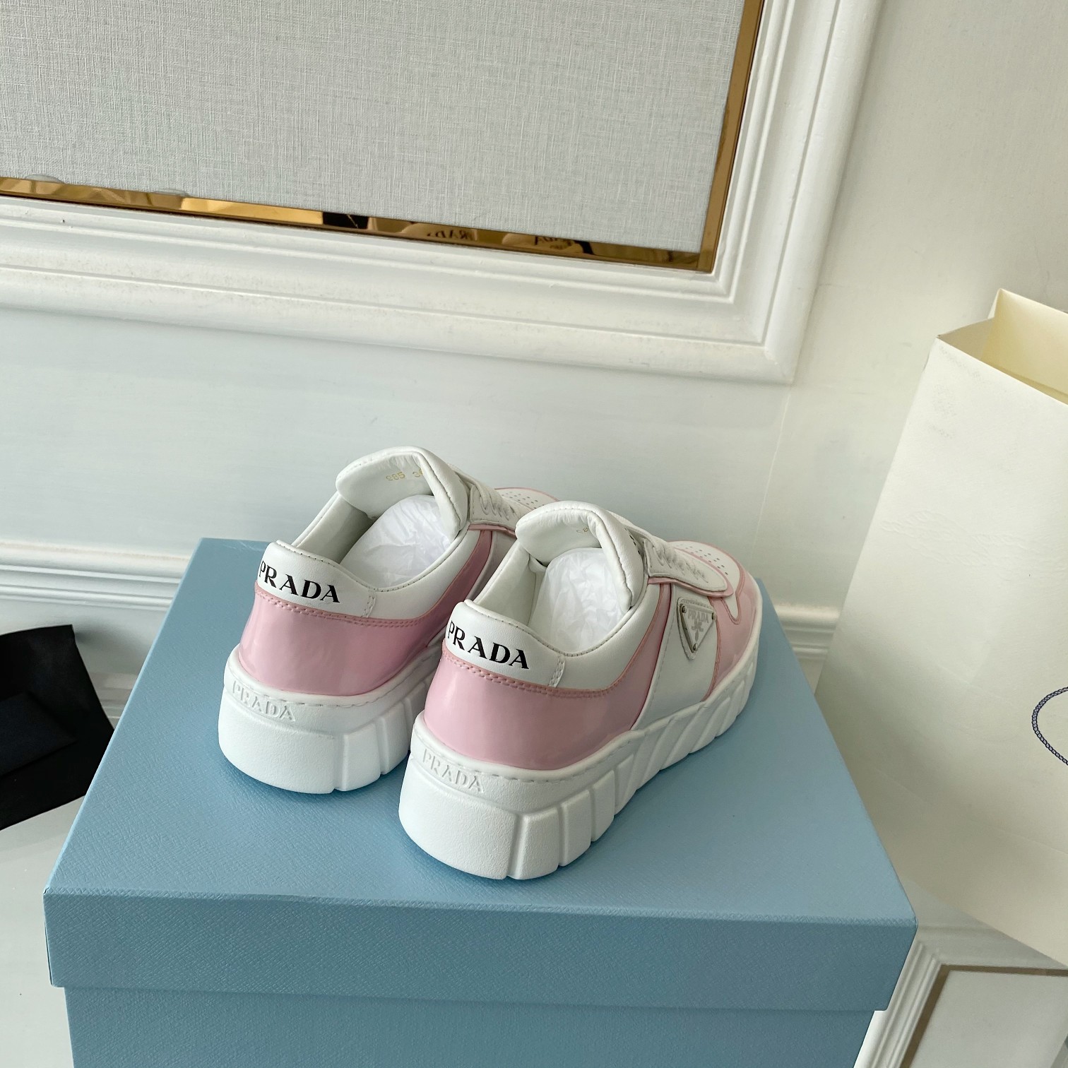 Prada Women’s Gabardine Sneakers Pink For Women LV