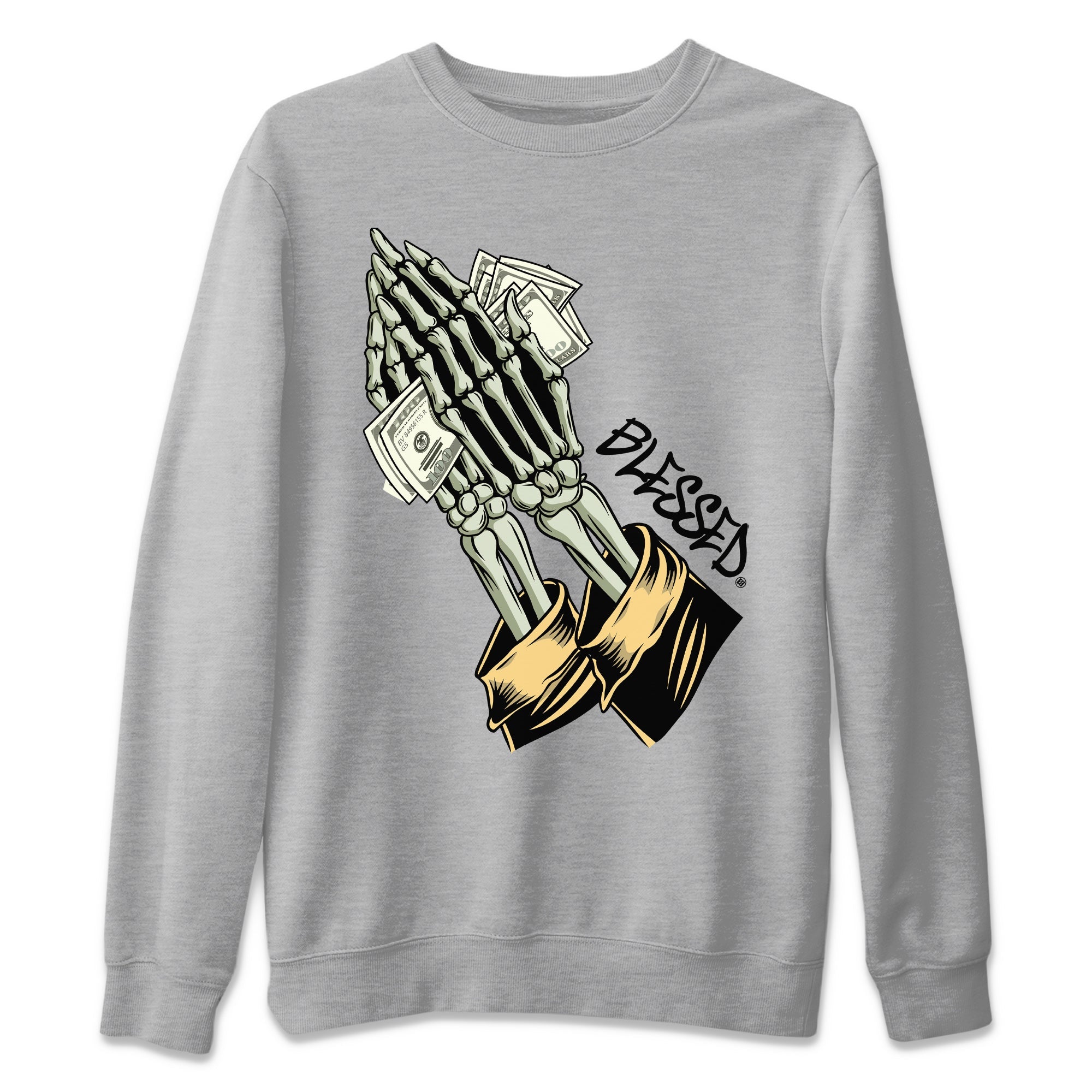 Praying Skeleton Unisex Sweater – Air Jordan 5 Jade Horizon, Sneakers Matching Sweater