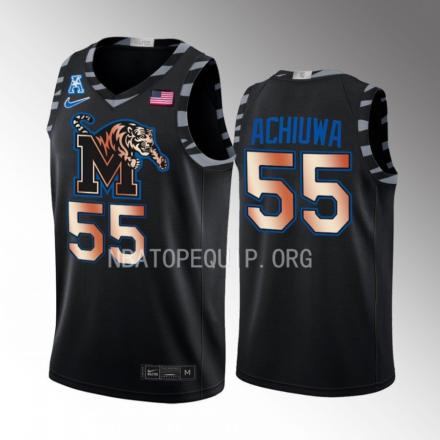 Precious Achiuwa Memphis Tigers Black Jersey Copper College