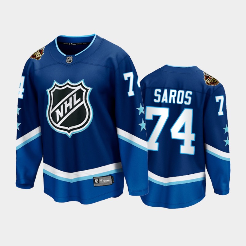 Predators Juuse Saros #74 2022 All-Star Blue Western Conference Jersey