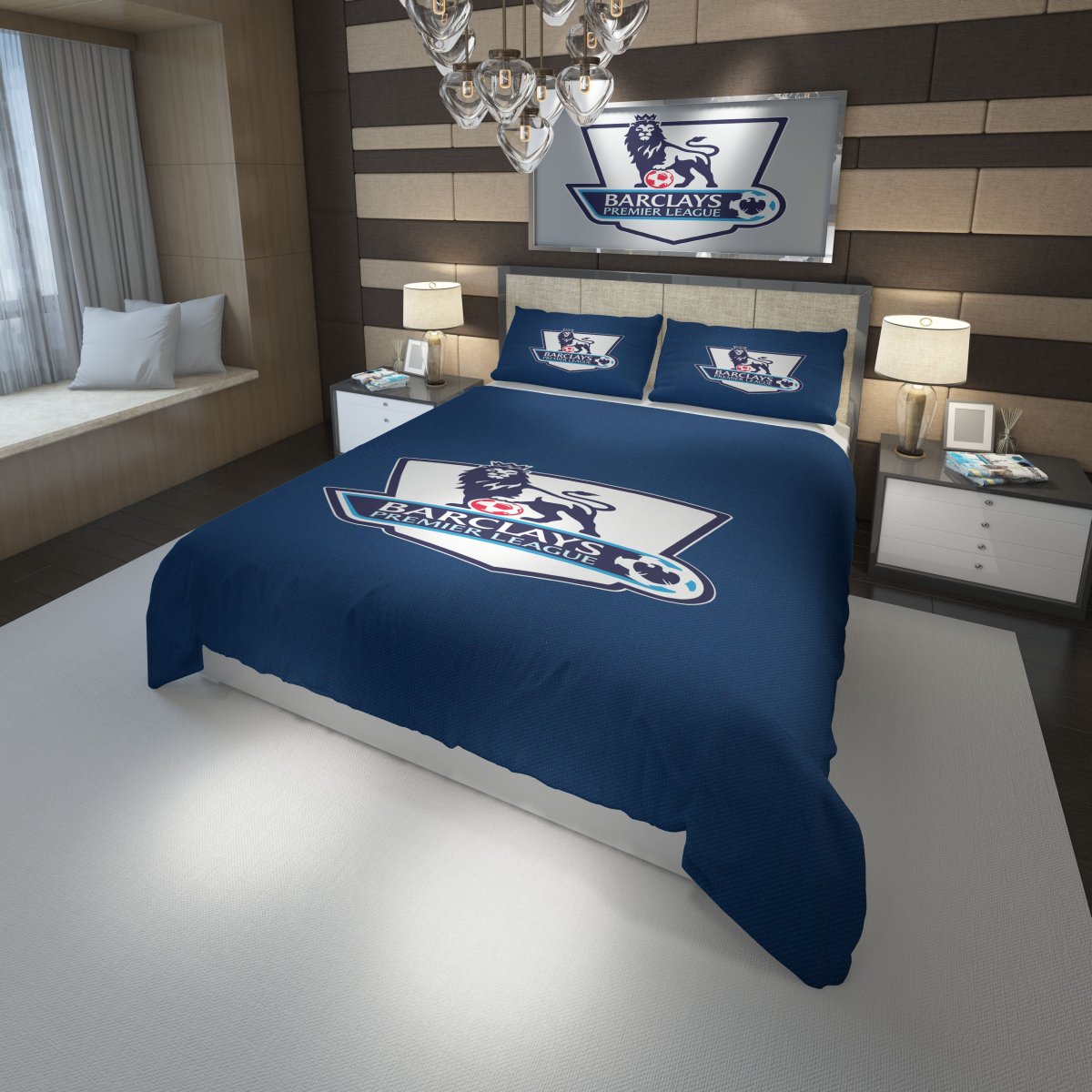 Premier League Logo 3D Customized Duvet Cover Bedding Set