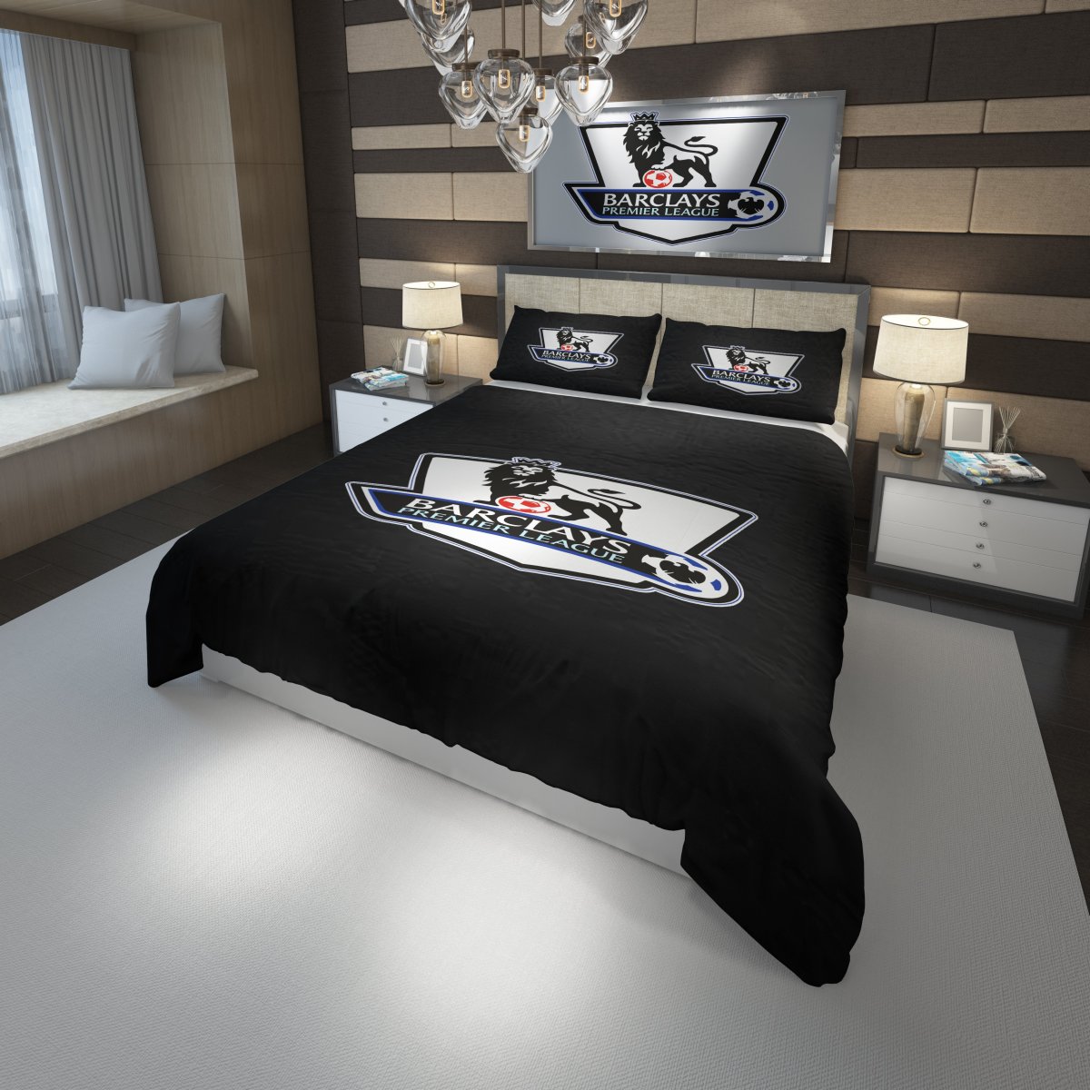 Premier League Logo 3D Customized Duvet Cover Bedding Set