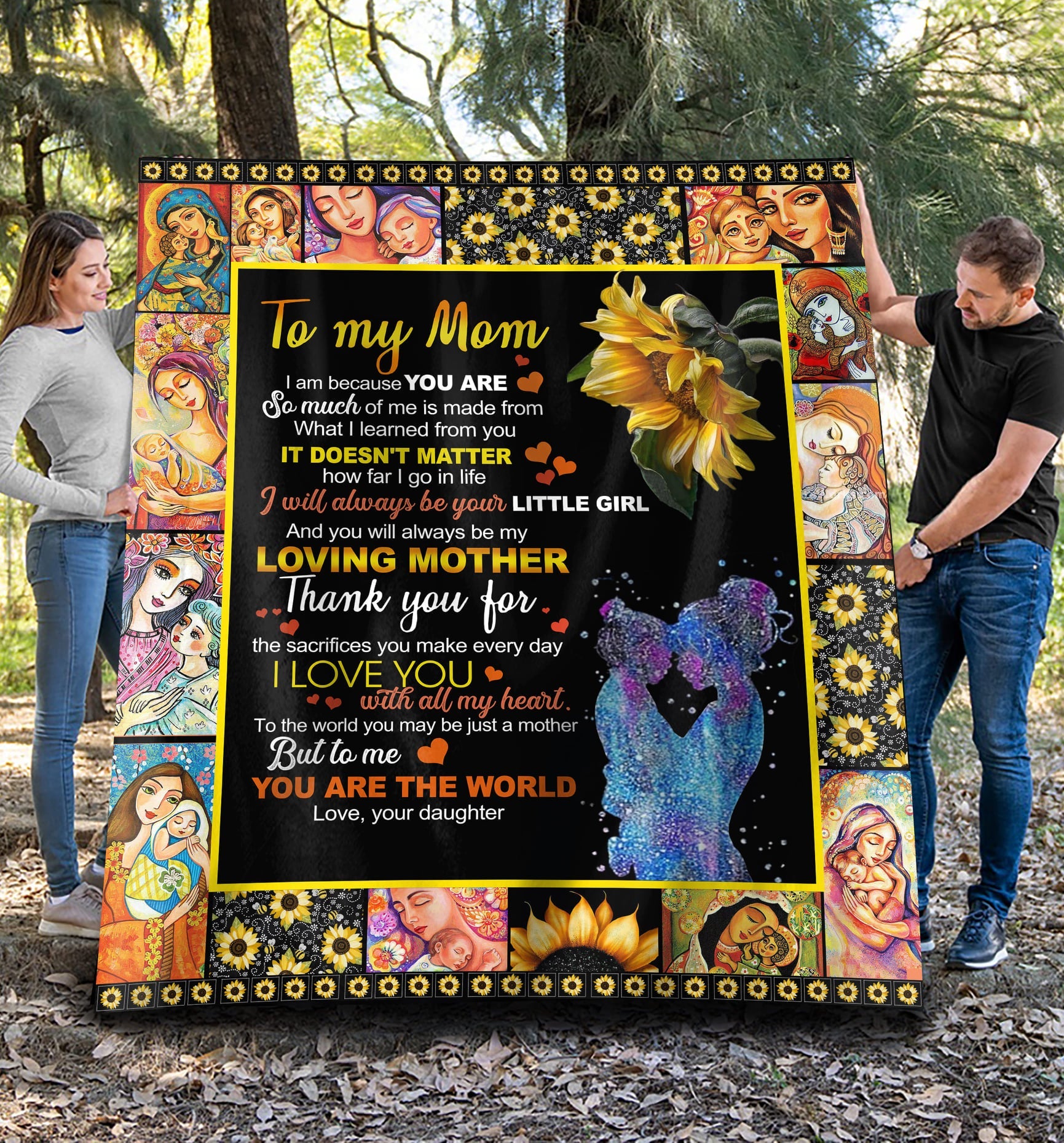 I will always be your little Girl, Loving Mom, Happy Mother's Day - Fleece Blanket