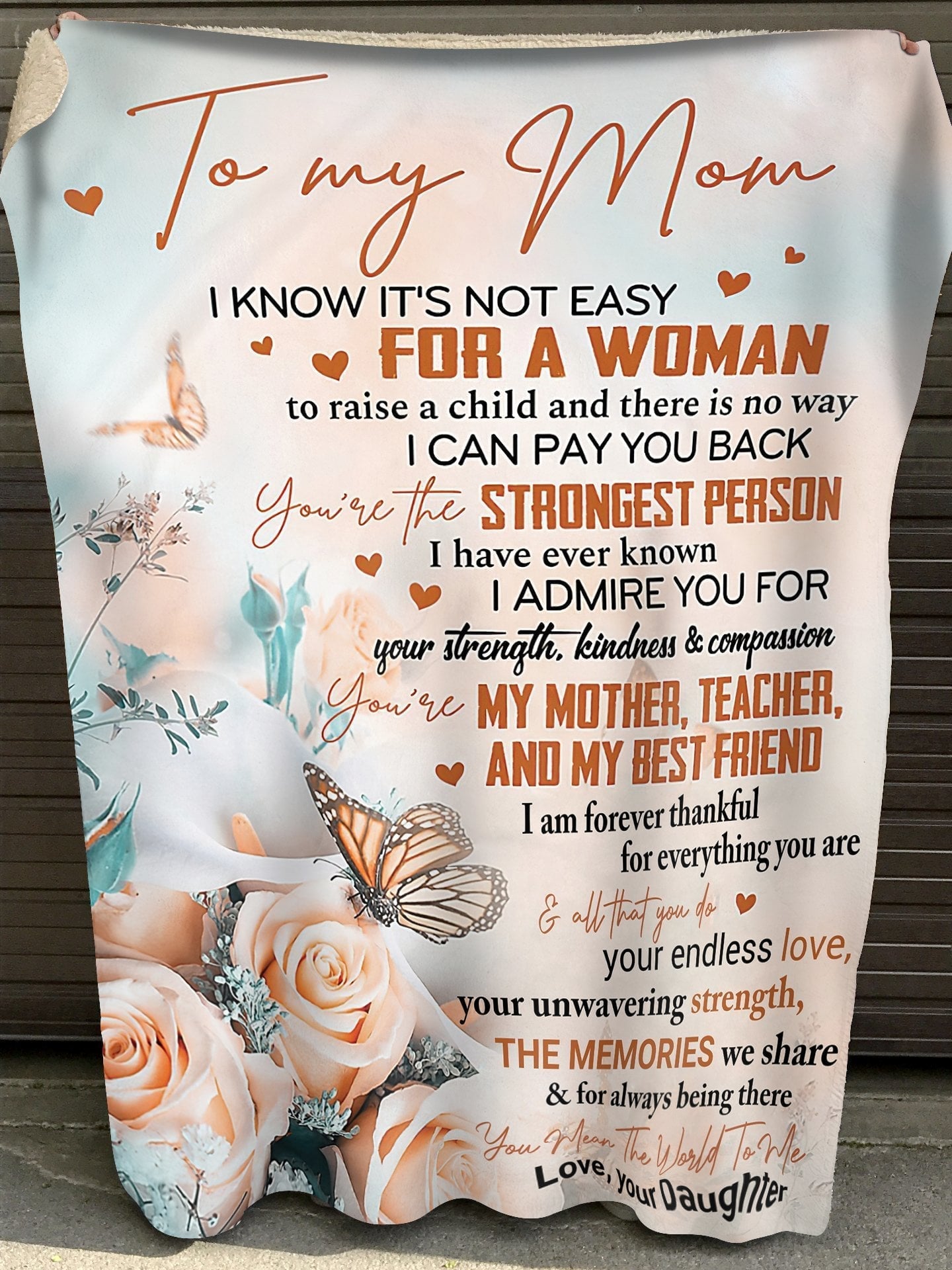 Mom, You are the Strongest Person, Gift For Mother's Day - Fleece Blanket