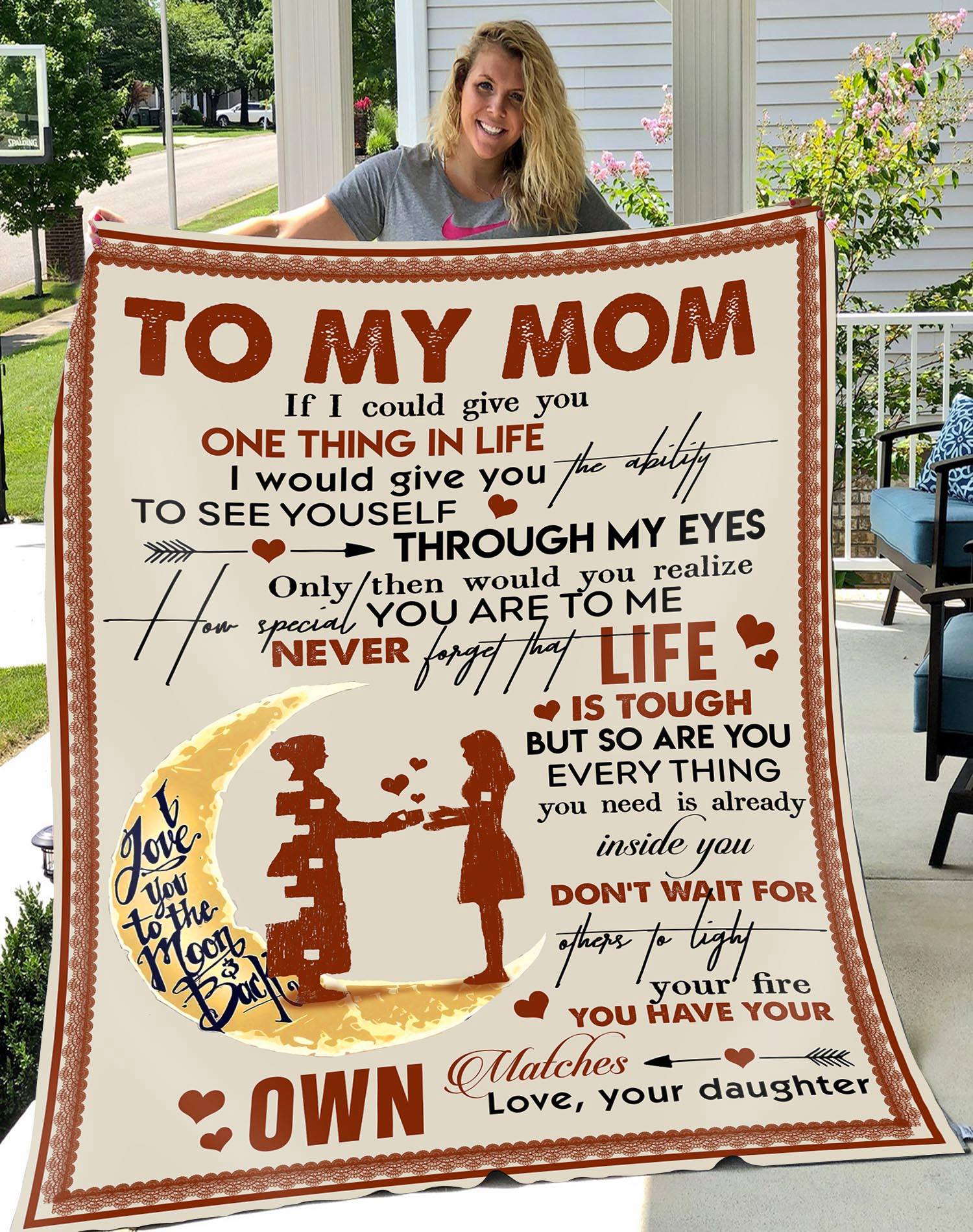 To Me You Are The World, Daughter with Love, Happy Mother's Day - Fleece Blanket