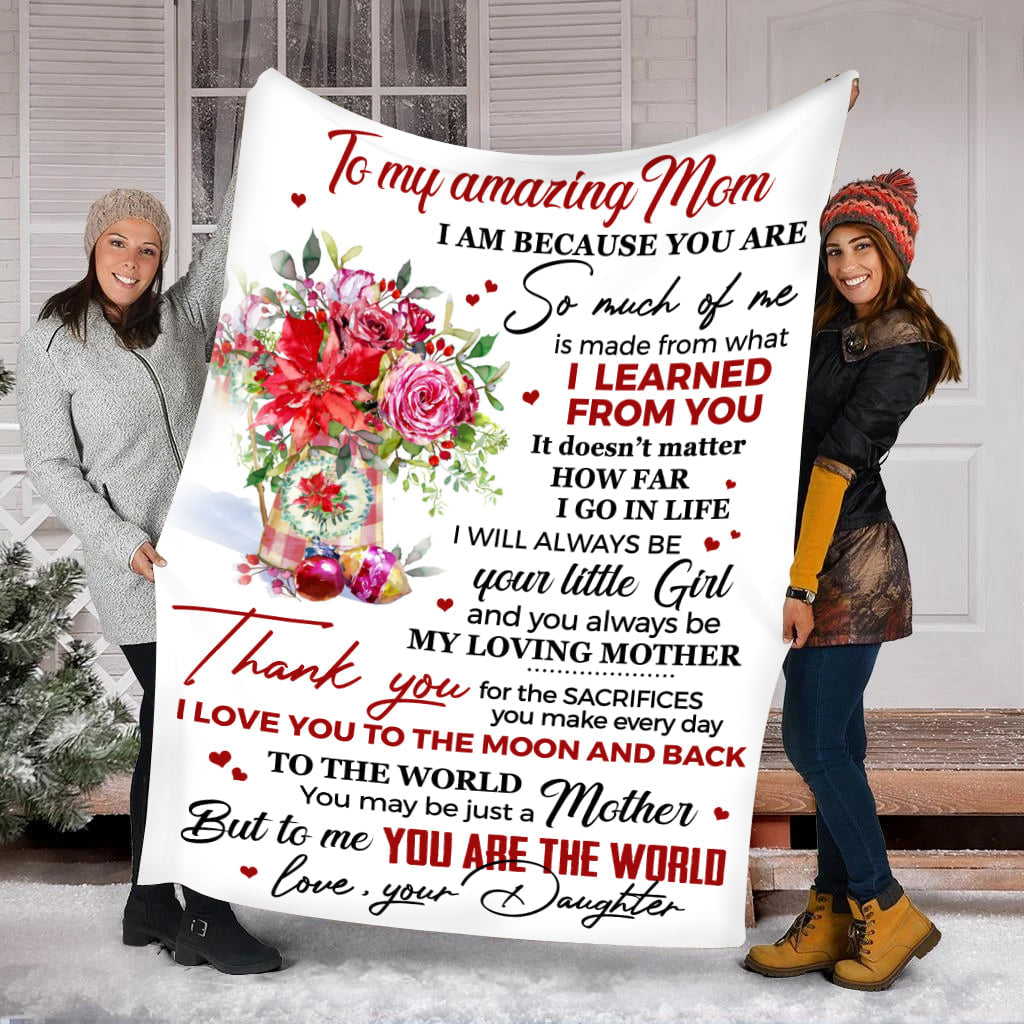 To My Amazing Mom, You are the world, Gift for Mother's Day - Fleece Blanket