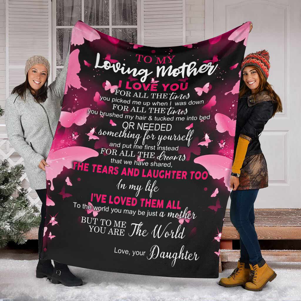 To My Loving Mother, I Love You For All The Time - Fleece Blanket