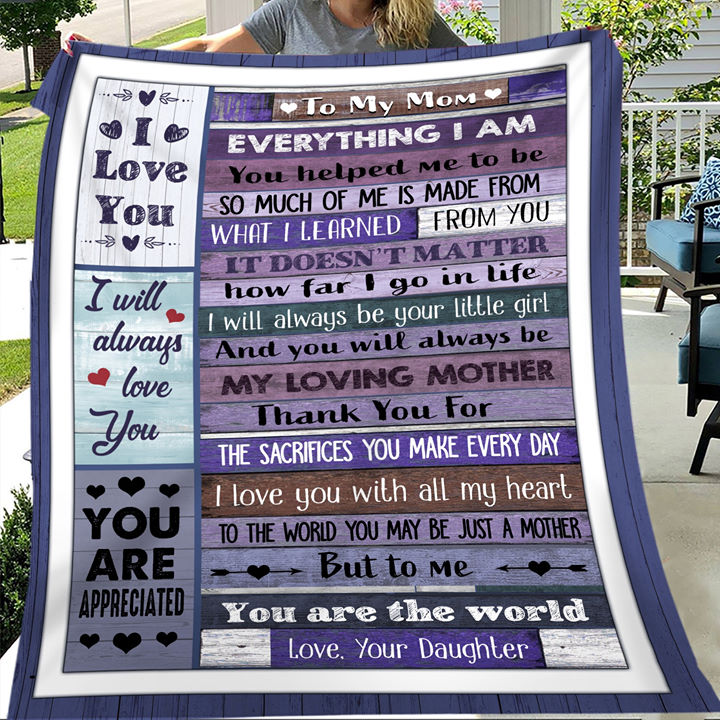 To My Mom, Thank you for the sacrifices you make every day, Happy Mother's Day - Fleece Blanket