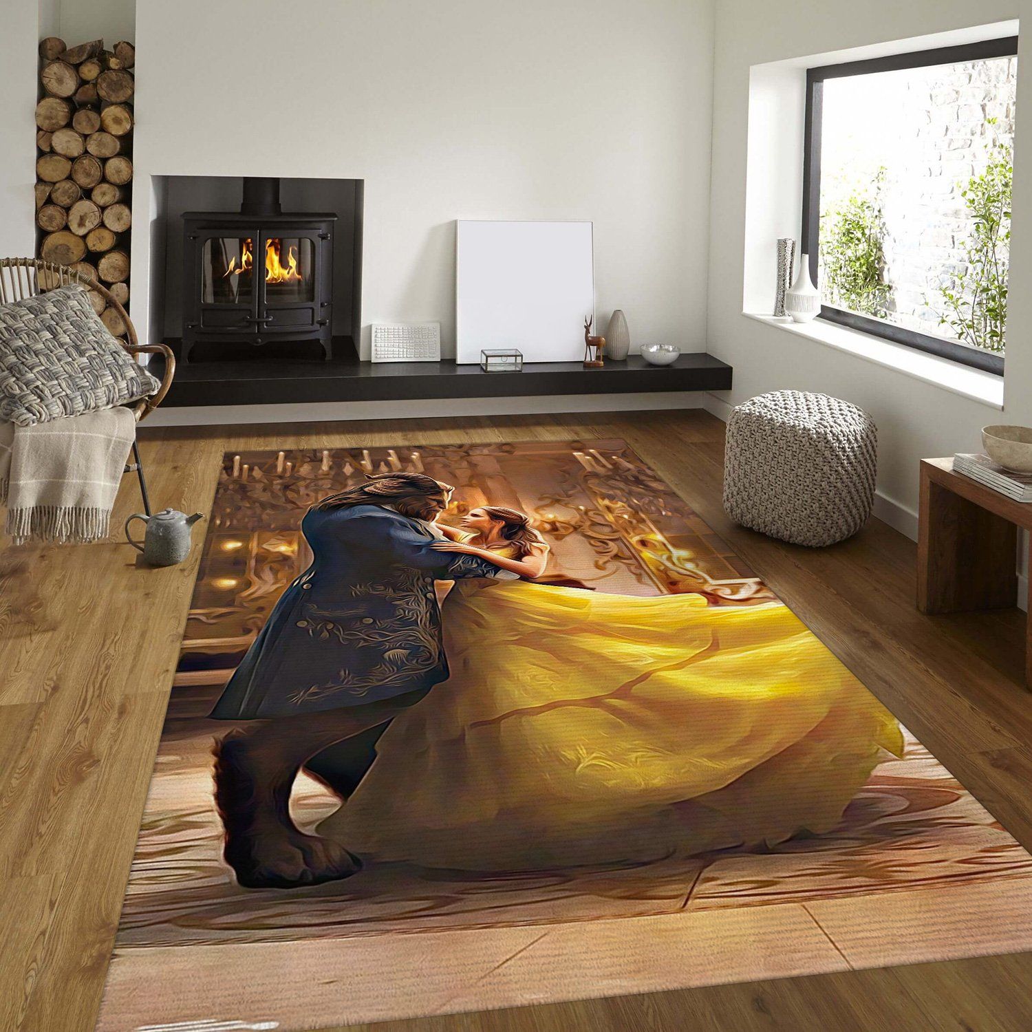 Princess Belle Rectangle Rug – Custom Size And Printing