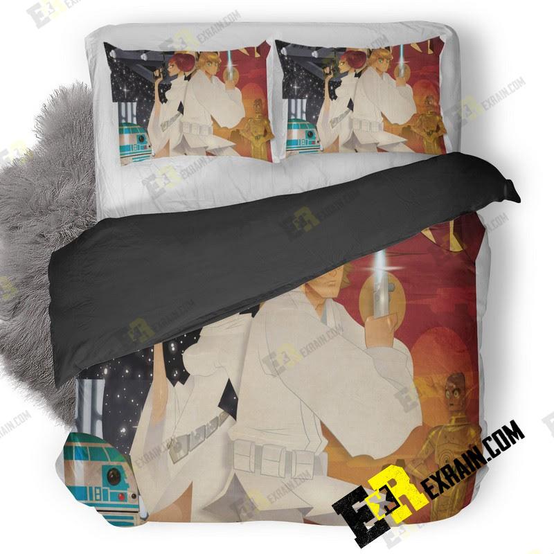 Princess Leia And Luke Skywalker Star Wars Bu 3D Customized Duvet Cover Bedding Set