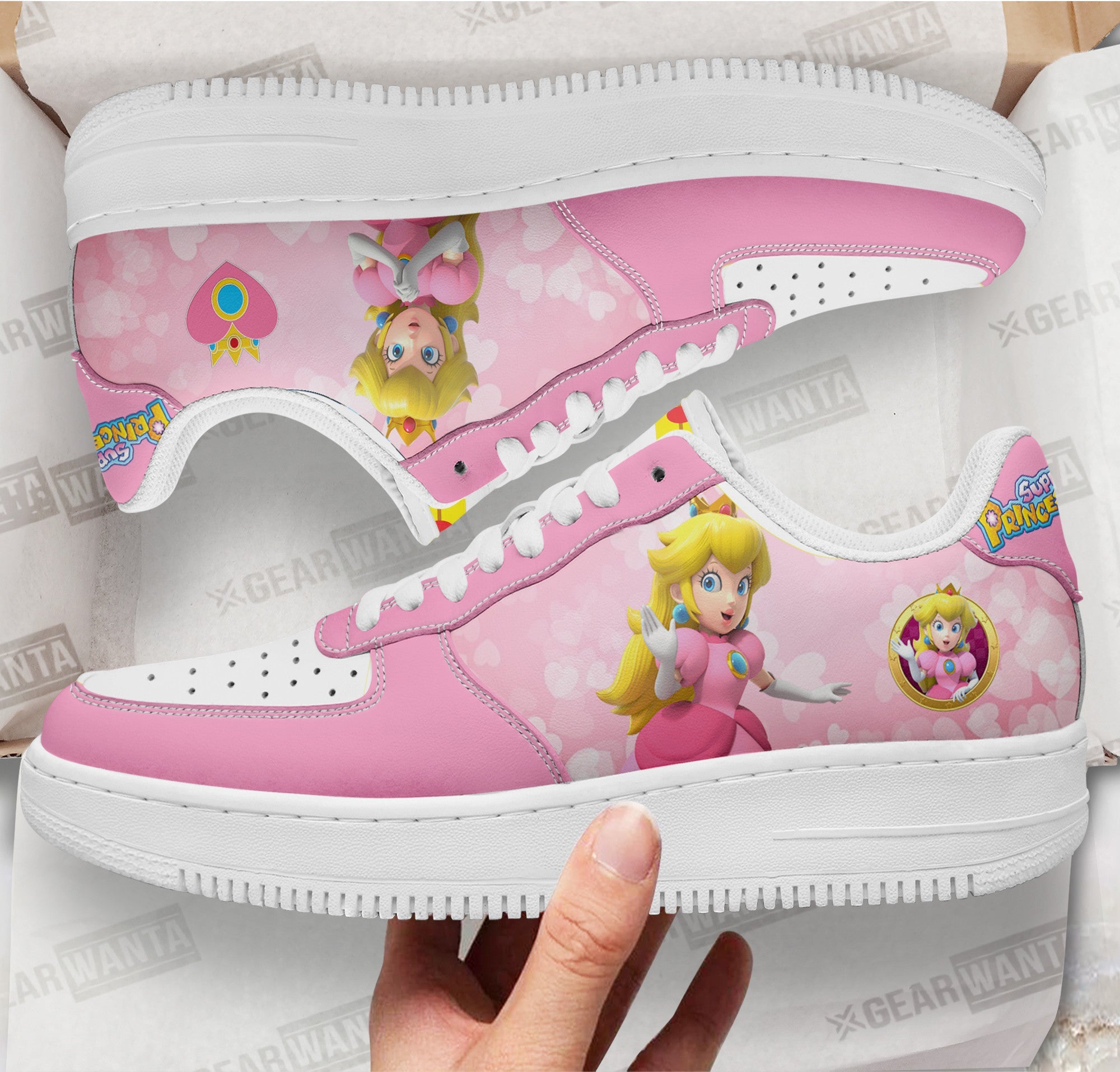 Princess Peach Super Mario Air Sneakers Custom For Gamer Shoes