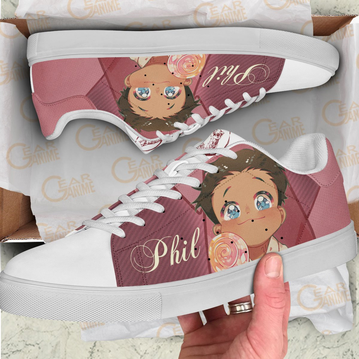 Promised Neverland Phil Skate Shoes Custom Anime