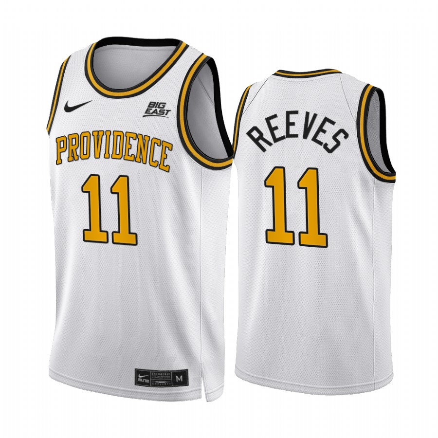 Providence Friars A.J. Reeves Jersey 2022 College White Big East Uniform