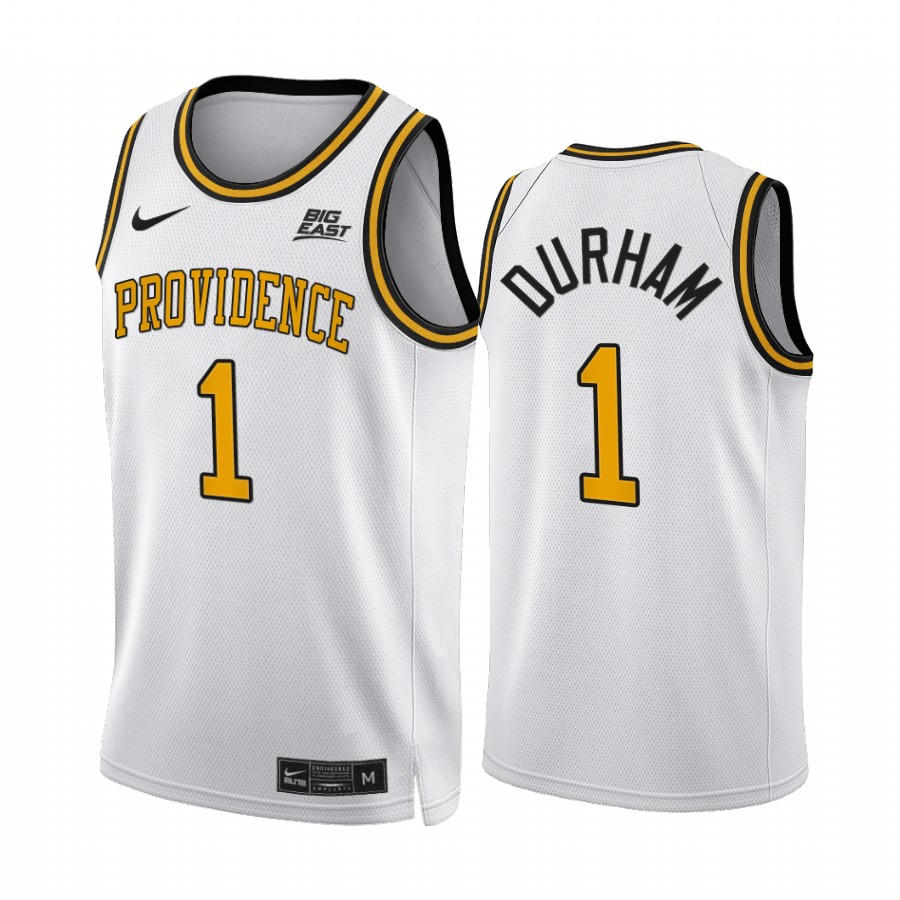 Providence Friars Al Durham Jersey 2022 College White Big East Uniform