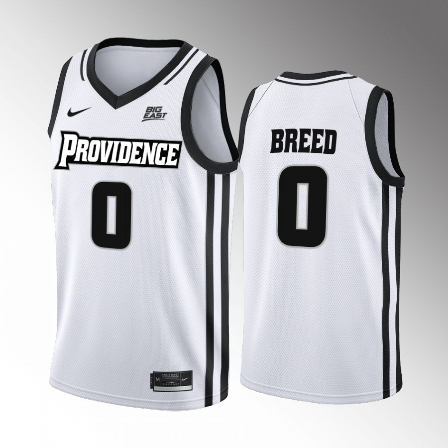 Providence Friars Alyn Breed Jersey 2022-23 College White Home Uniform
