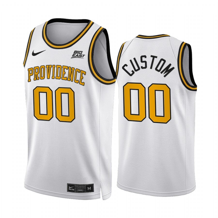 Providence Friars Custom Jersey 2022 College White Big East Uniform