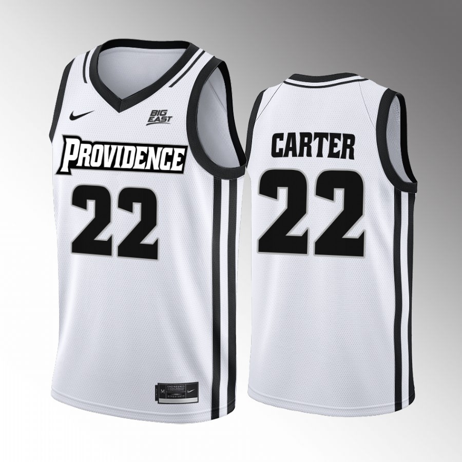Providence Friars Devin Carter Jersey 2022-23 College White Home Uniform