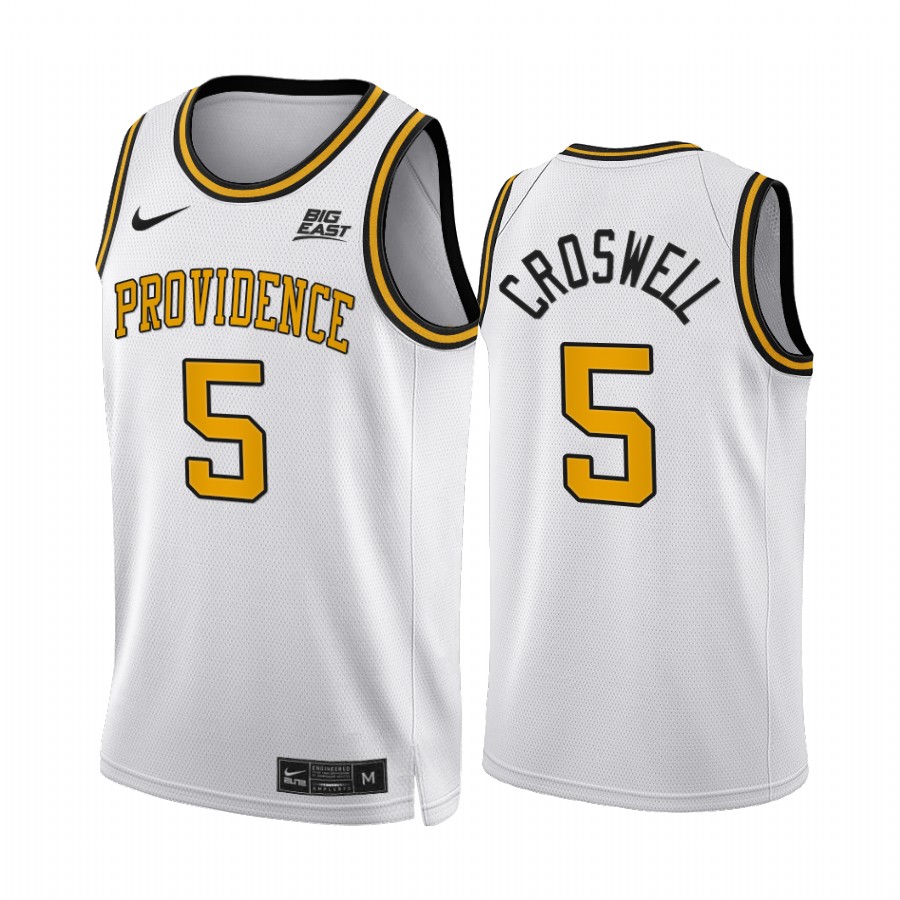 Providence Friars Ed Croswell Jersey 2022 College White Big East Uniform