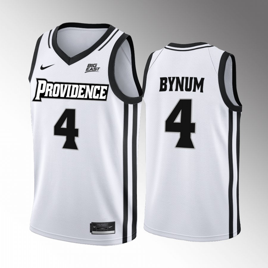 Providence Friars Jared Bynum Jersey 2022-23 College White Home Uniform