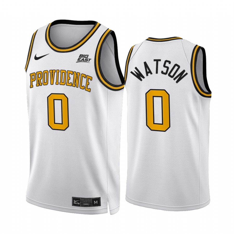 Providence Friars Nate Watson Jersey 2022 College White Big East Uniform