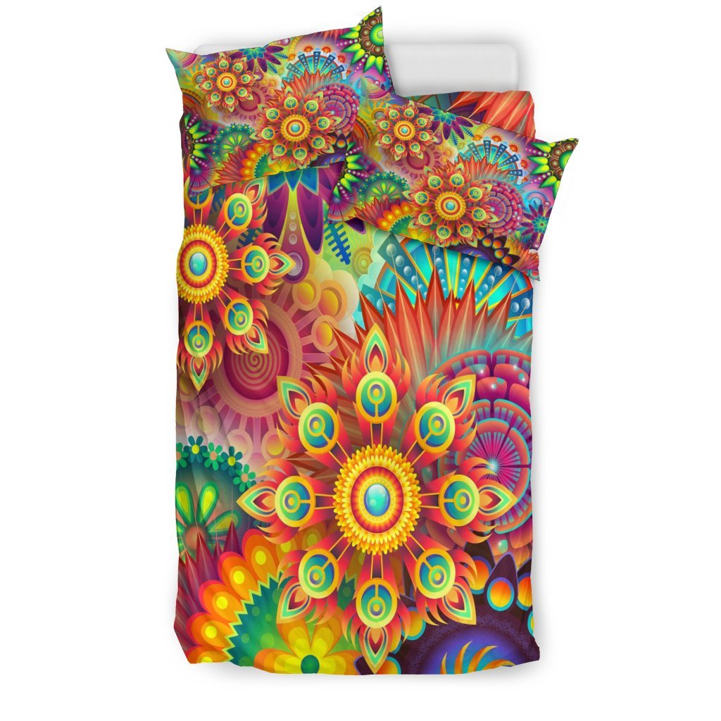 Psychedelic 3D Customized Duvet Cover Bedding Set