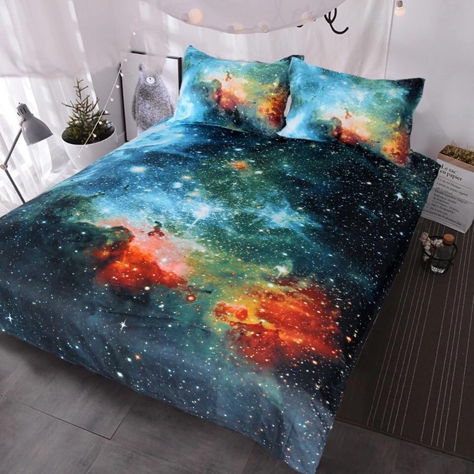 Psychedelic Galaxy 3D Customized Duvet Cover Bedding Set