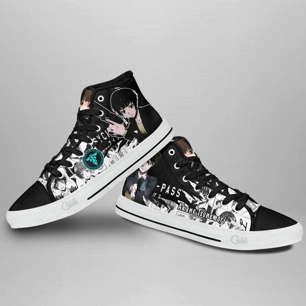 Psycho-Pass Akane Tsunemori High Top Shoes Custom Anime Sneakers