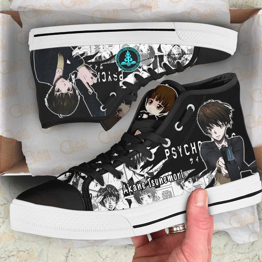 Psycho-Pass Akane Tsunemori High Top Shoes Custom Anime Sneakers