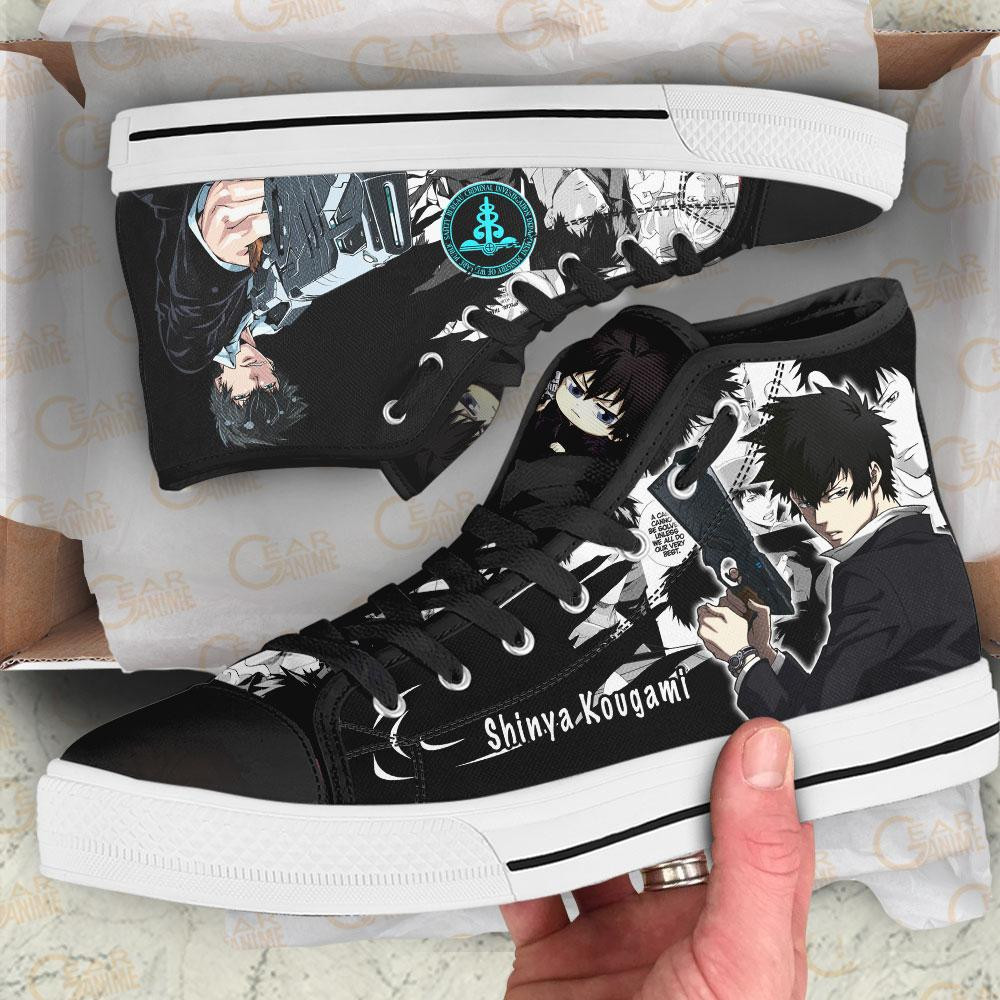 Psycho-Pass Shinya Kougami High Top Shoes Custom Anime Sneakers