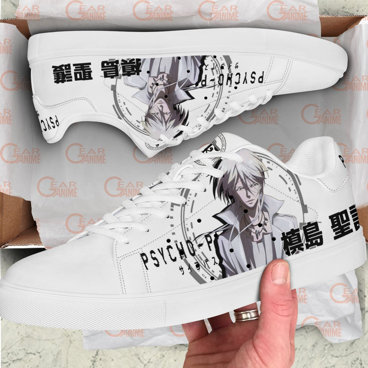 Psycho-Pass Shogo Makishima Skate Sneakers Custom Anime Shoes