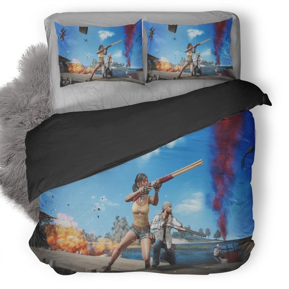 Pubg 100 3D Customized Duvet Cover Bedding Set