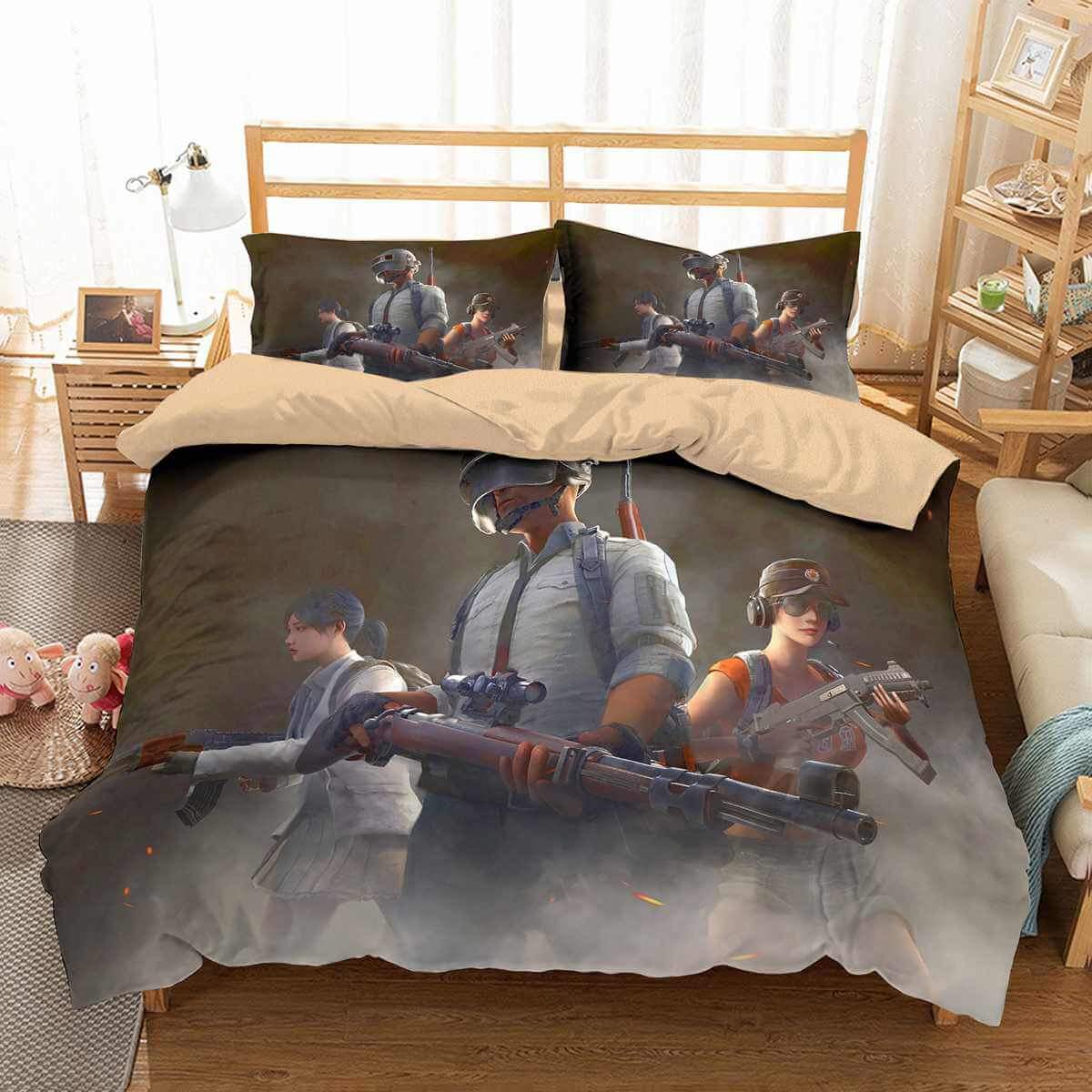 Pubg 3D Customized Duvet Cover Bedding Set