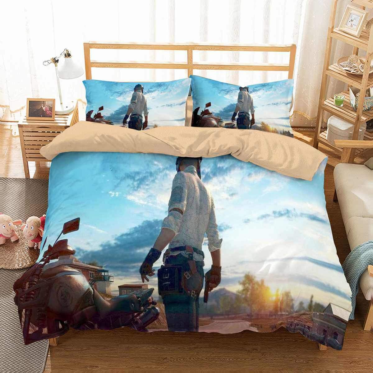 Pubg 3D Customized Duvet Cover Bedding Set