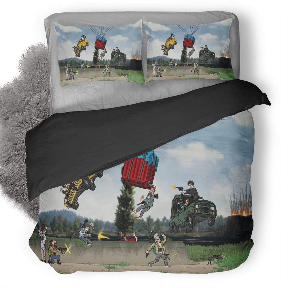 Pubg 3D Customized Duvet Cover Bedding Set