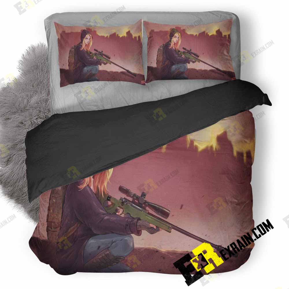 Pubg Game Girl Fanart B3 3D Customized Duvet Cover Bedding Set