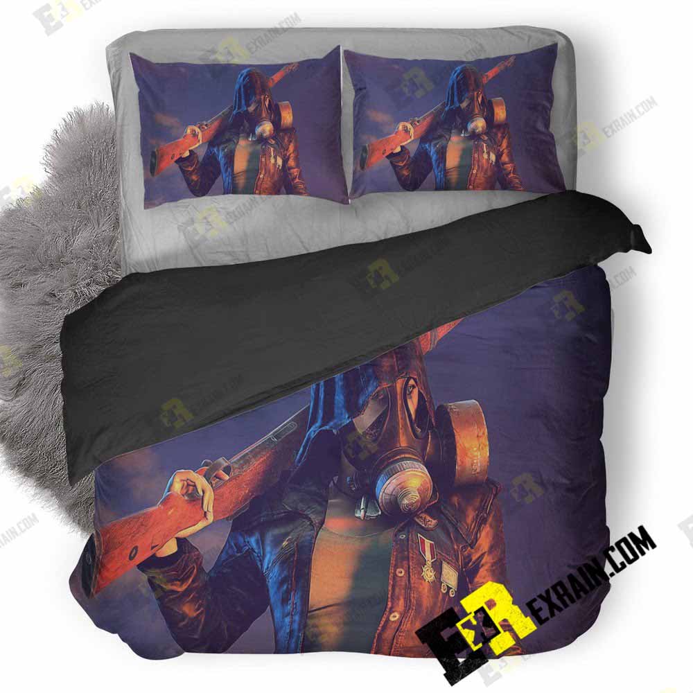 Pubg Gas Mask Guy Y9 3D Customized Duvet Cover Bedding Set