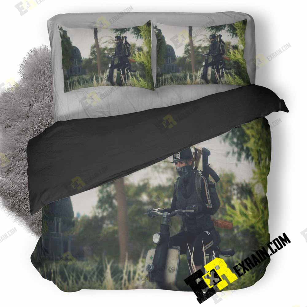 Pubg Girl On Scooter 3 3D Customized Duvet Cover Bedding Set