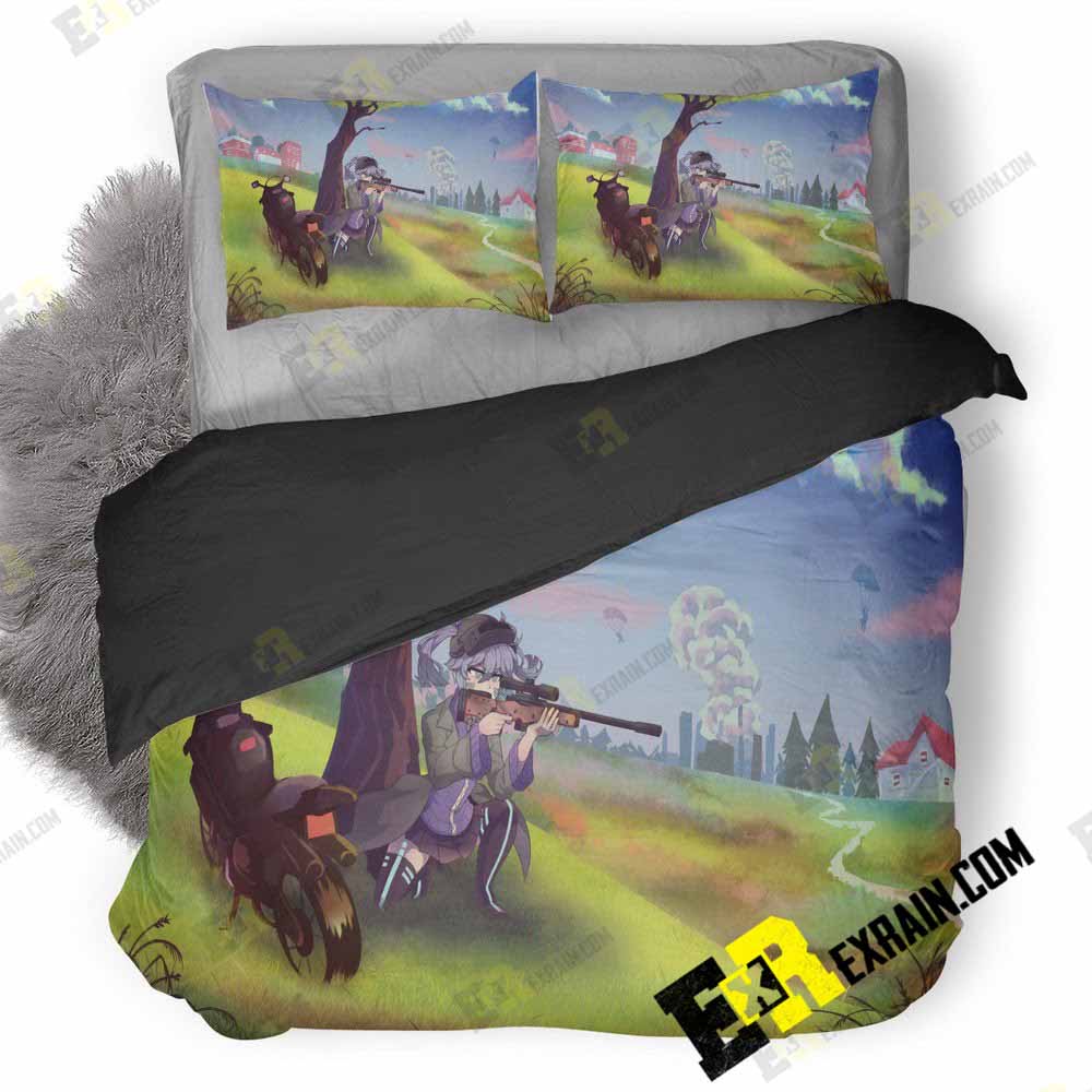 Pubg Girl With Gun Tr 3D Customized Duvet Cover Bedding Set