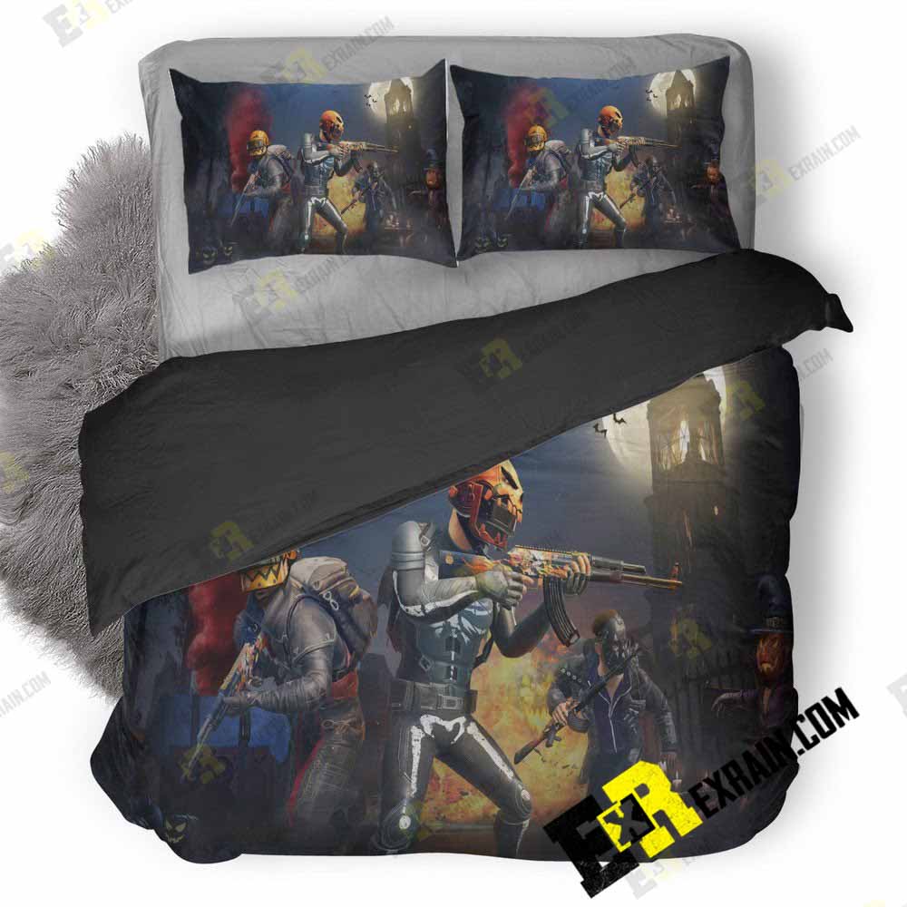 Pubg Halloween Update 66 3D Customized Duvet Cover Bedding Set