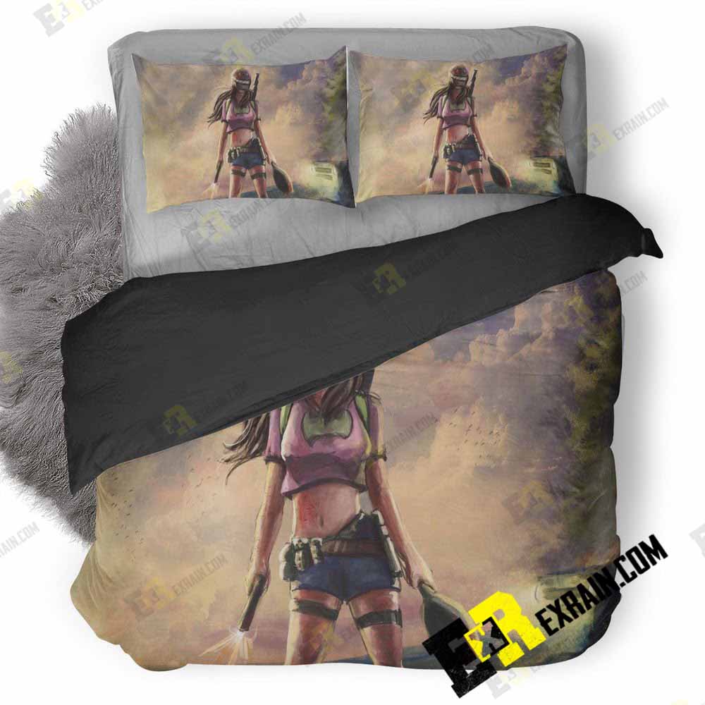 Pubg Helmet Girl Art M5 3D Customized Duvet Cover Bedding Set